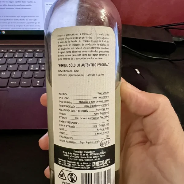 Real Minero Barril Etichetta Mezcal